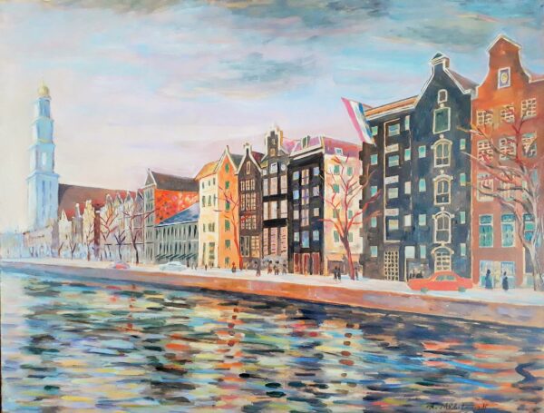 Amsterdam, 40 x 50 cm, huille sur isorele ,2000, prix 700€