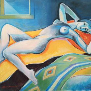 Femme allongée,65 x 90 cm, hst, 2021,prix 3000€