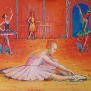 Répétition d'un ballet, 54x x65 cm hst, 2020, prix 1200€
