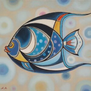 poisson, 33 x 41 cm, hst,2018,prix 300€